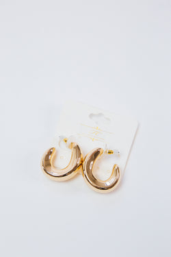 Chunky Open Hoops, Gold