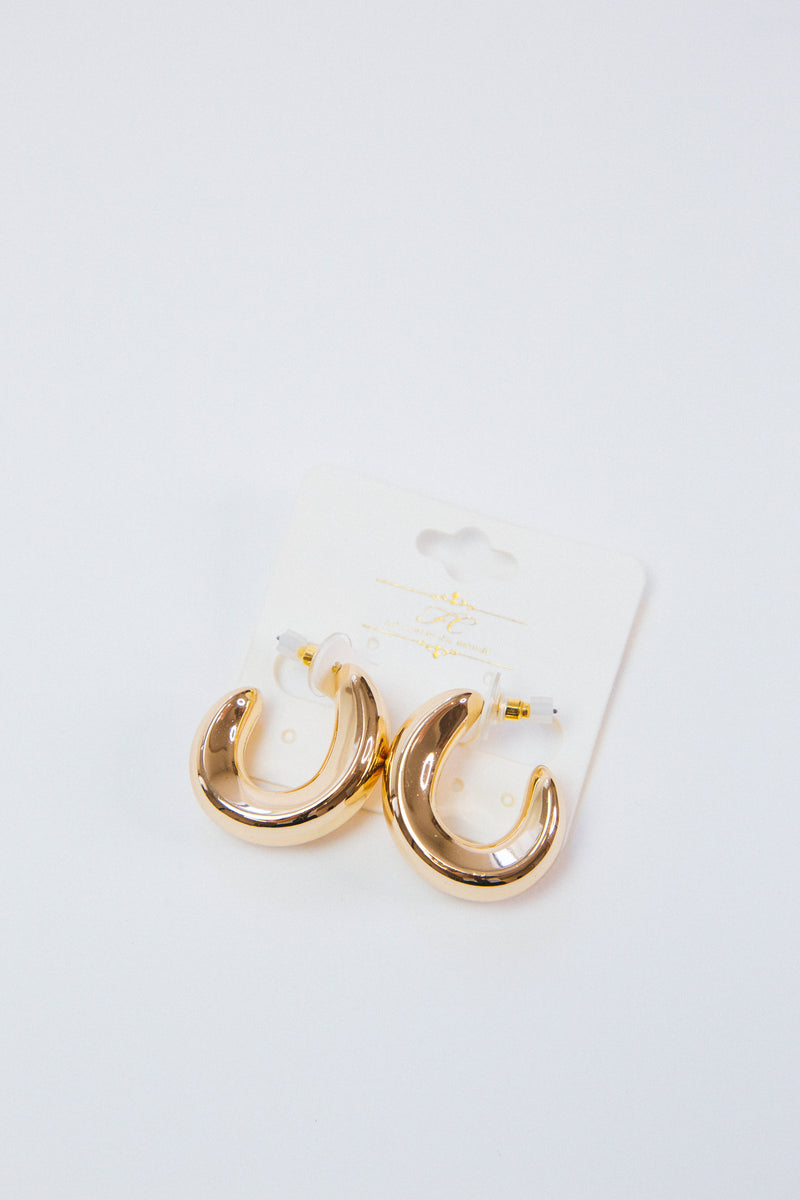 Chunky Open Hoops, Gold