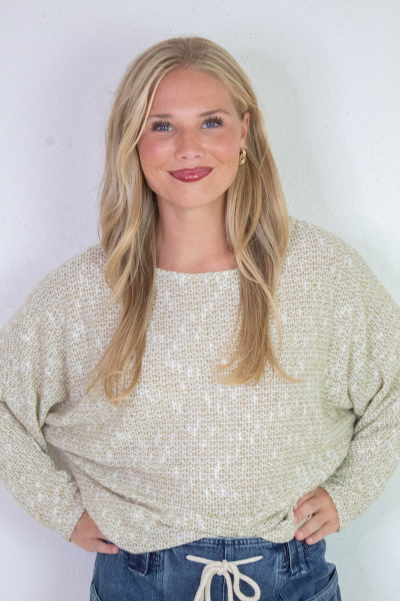 Billie Dolman Sleeve Knit Top, Olive | Sadie & Sage