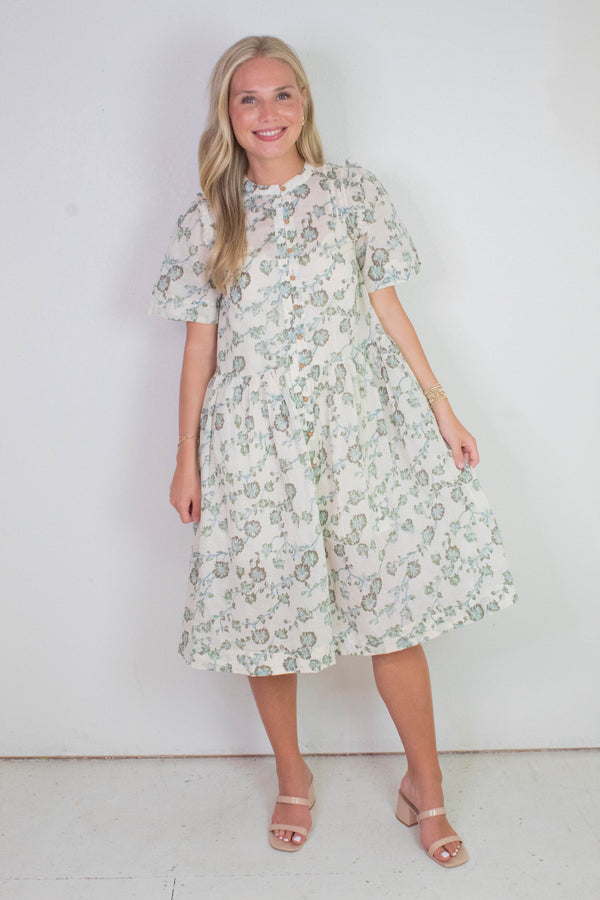 Bella Mae Midi Dress, Tea Combo | Free People