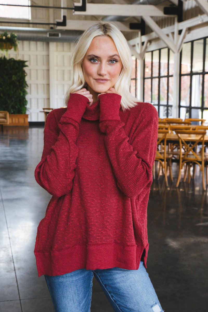 Tommy Turtle Sweater, Blended Berry | Free People