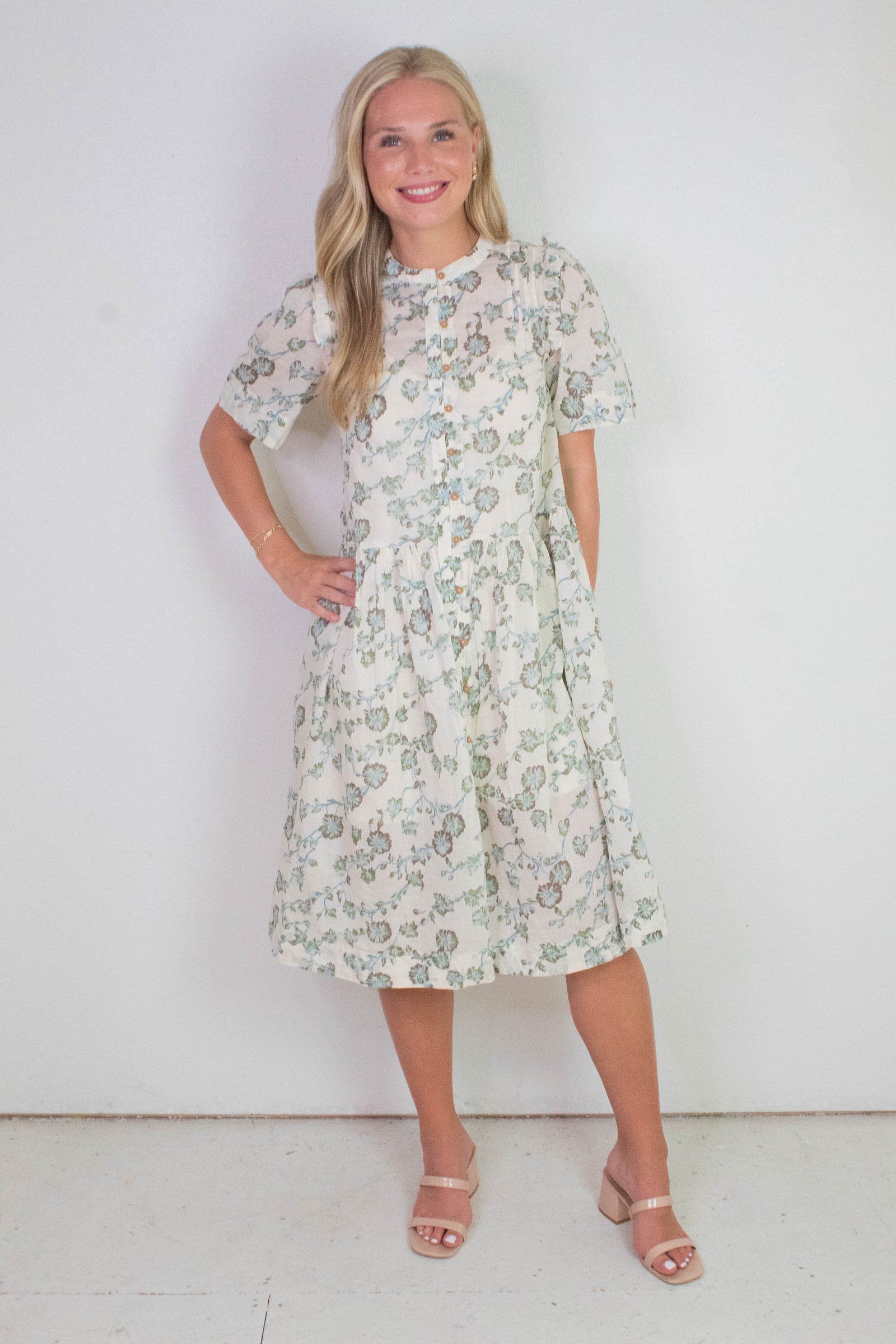 Bella Mae Midi Dress, Tea Combo