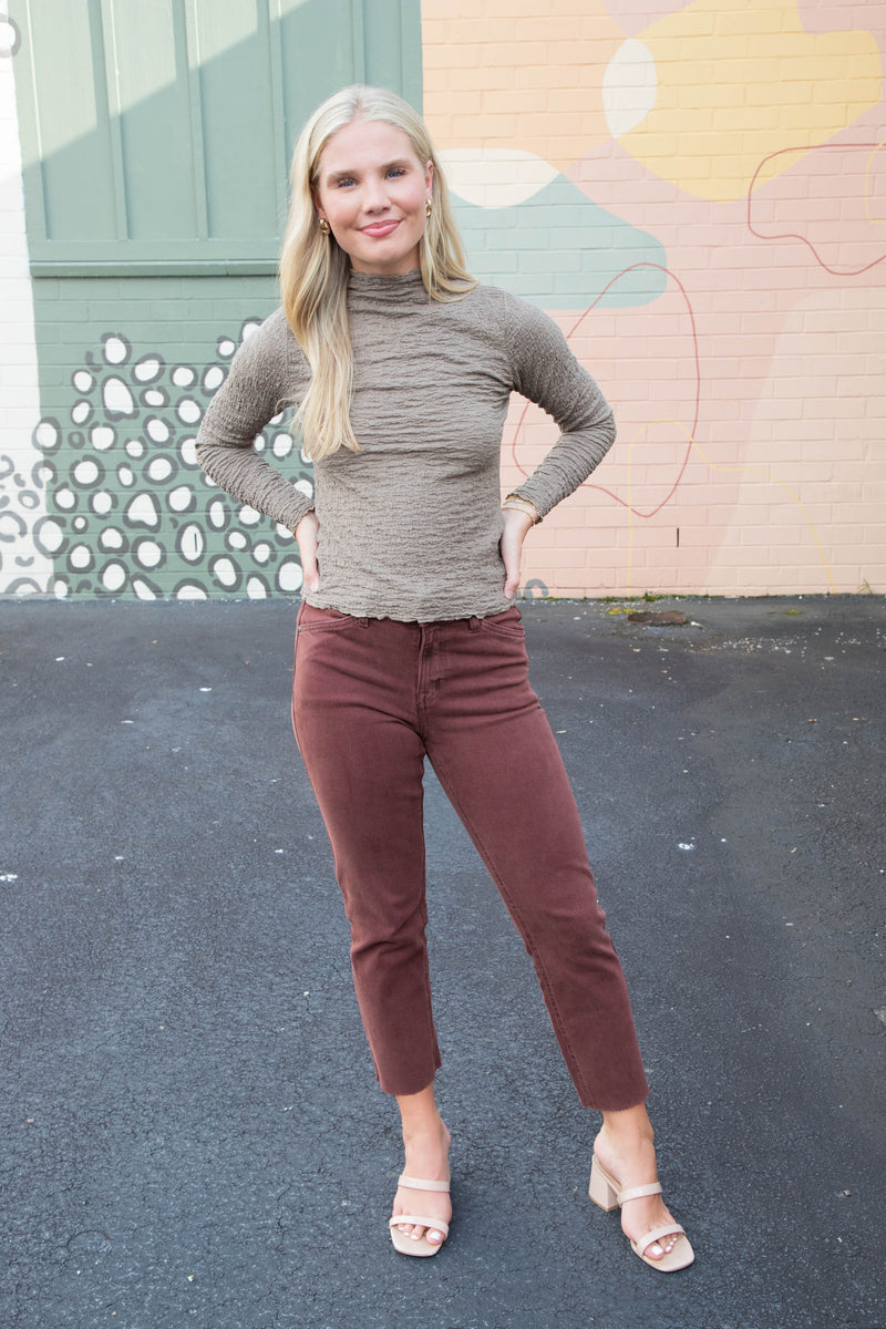 Cadence 90's Straight Crop Jeans, Chicory | Sanctuary