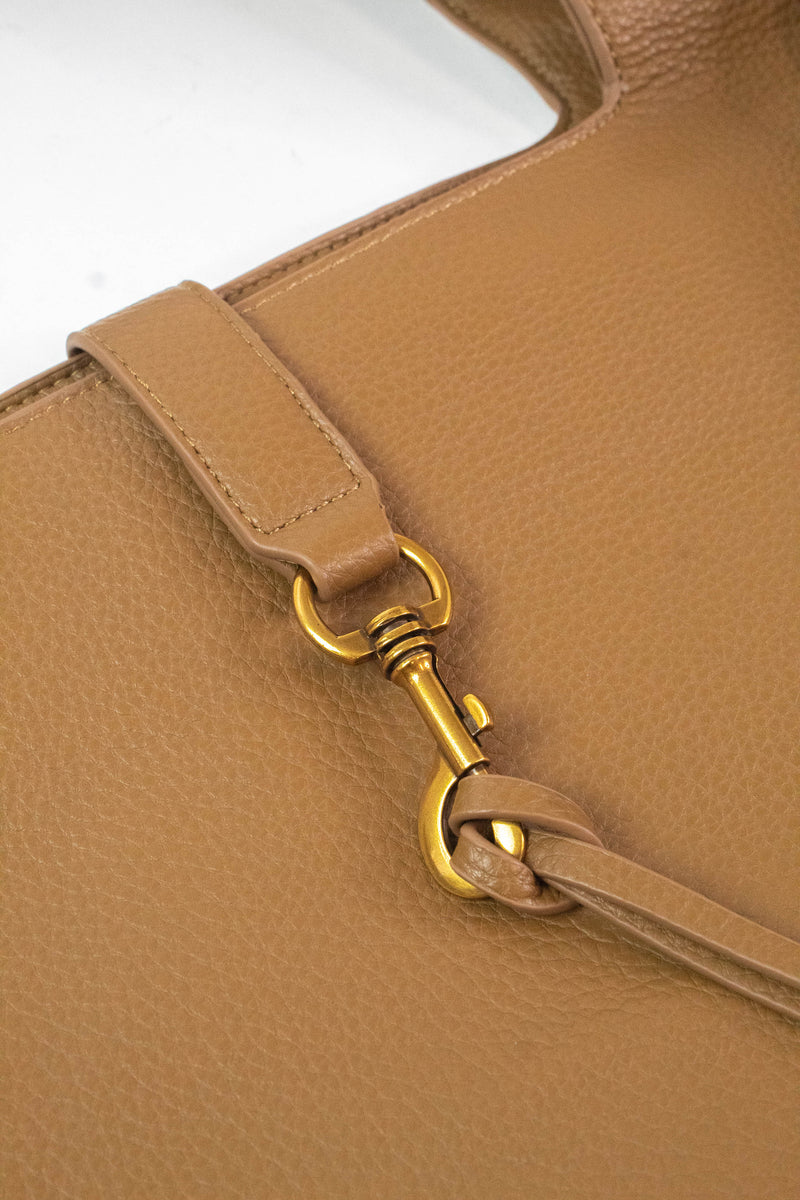 Ayla Tassel Detailed Tote Bag, Tan