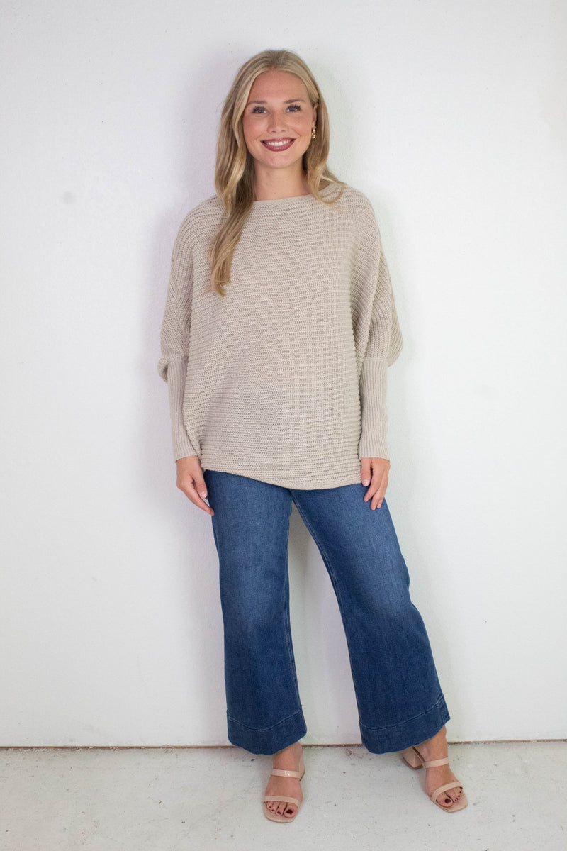 Kaia Crop Wide Leg Patch Pocket Jeans, Dark