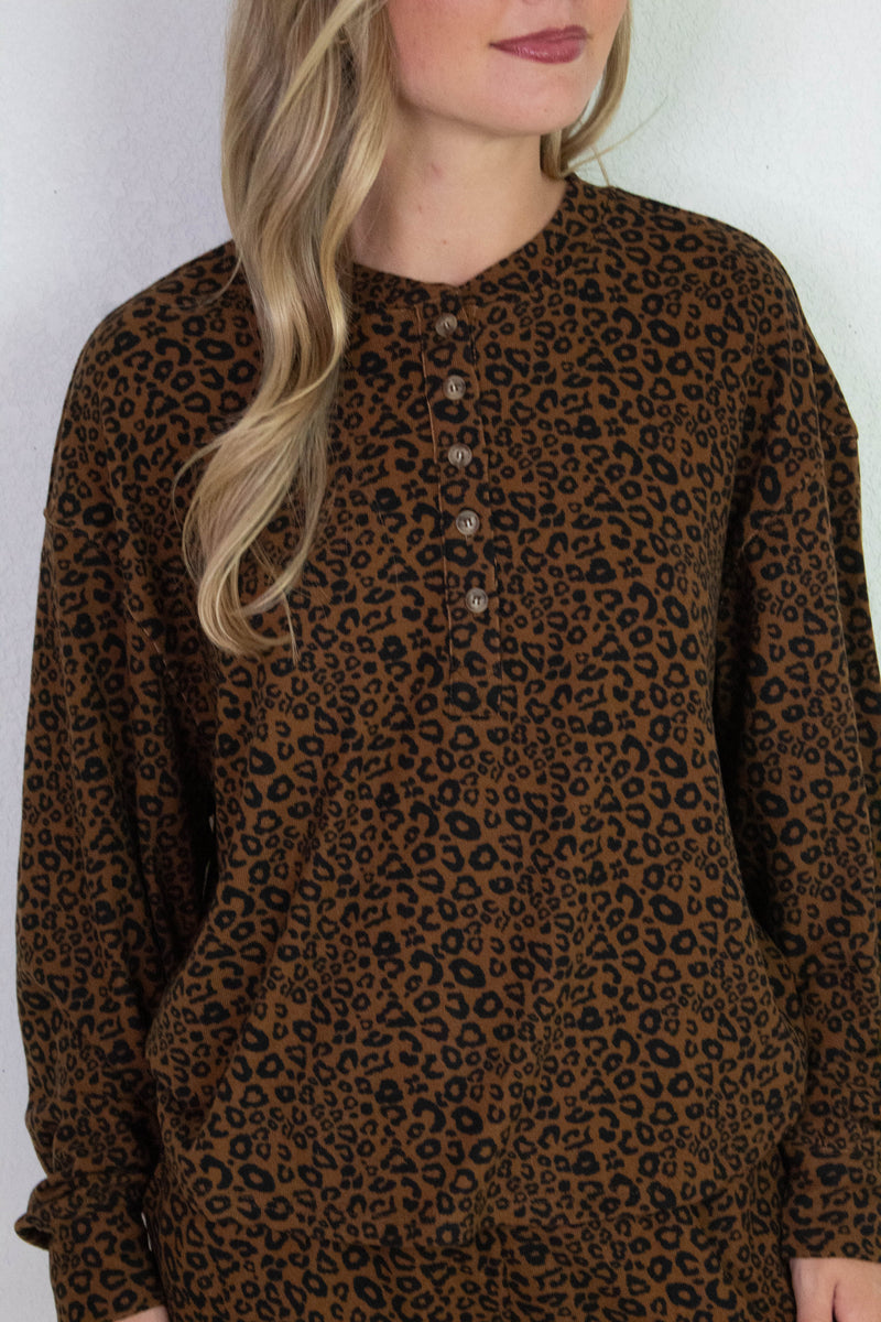 Chloe Leopard Print Set, Brown