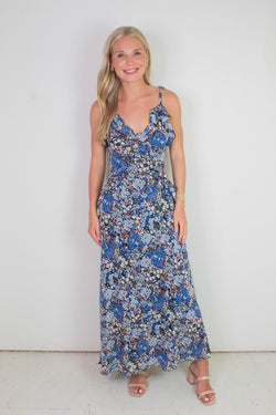 Adalina Floral Maxi Dress, Bristol Blue | Steve Madden