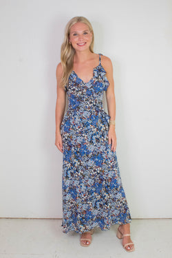Adalina Floral Maxi Dress, Bristol Blue | Steve Madden North & Main Clothing Company Adalina Floral Maxi Dress, Bristol Blue | Steve Madden North & Main Clothing Company