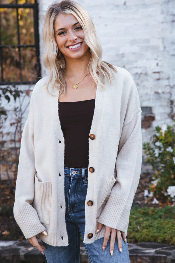 Long Winter Days Cardigan, Toasted Marshmallow | Sanctuary