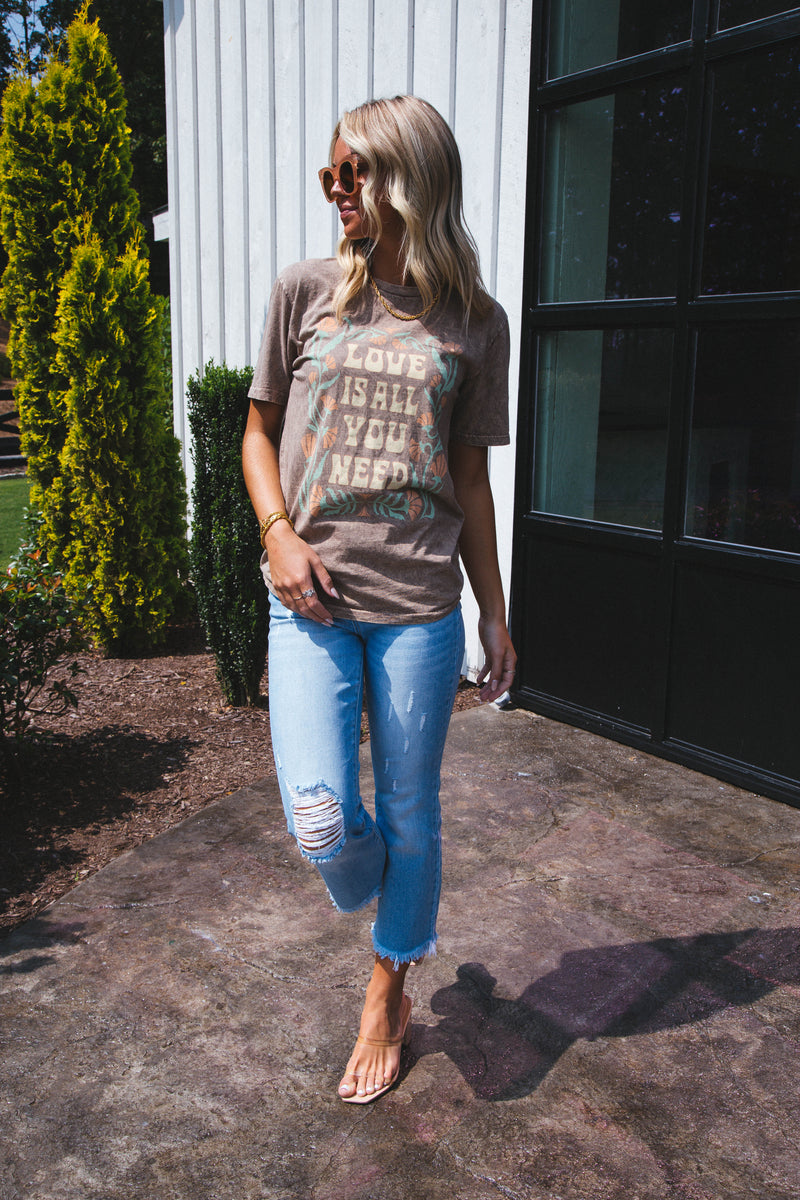 Love Is All You Need Graphic Tee, Mocha