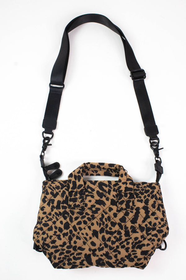 Melody Crossbody Quilted Mini Bag, Leopard