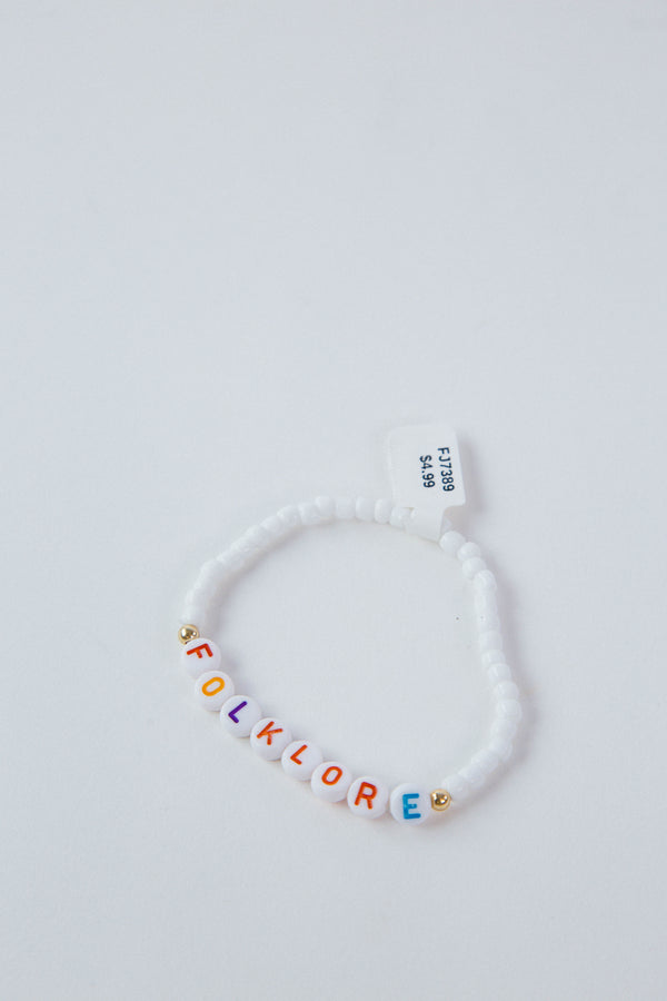 Folklore Friendship Bracelet, White