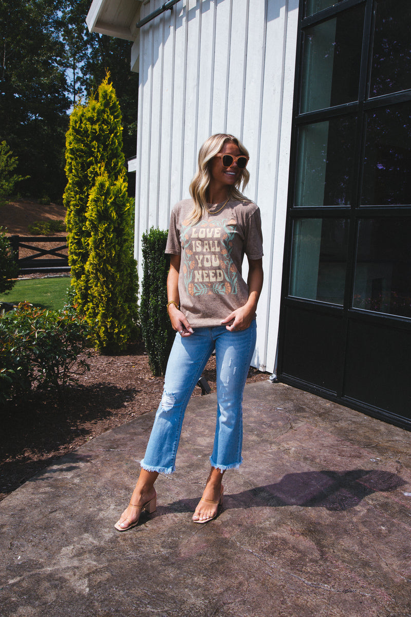 Love Is All You Need Graphic Tee, Mocha