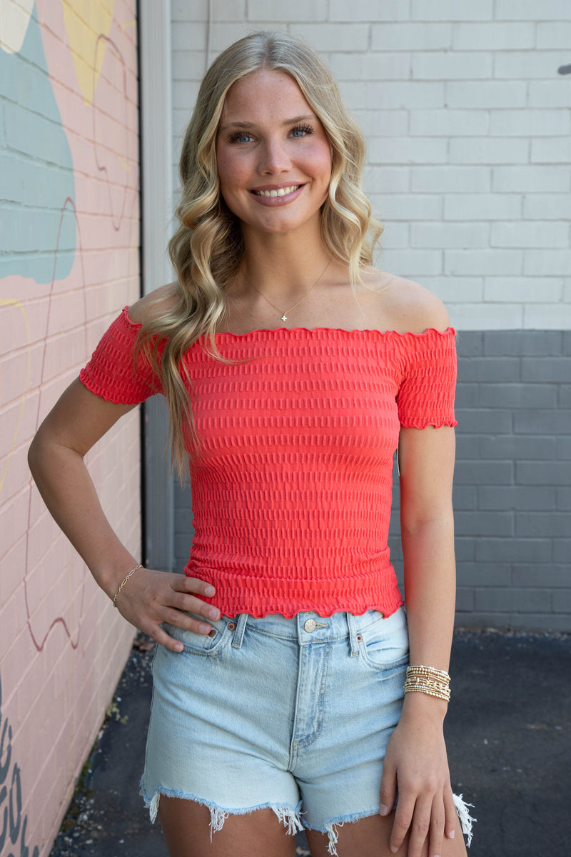 Pucker Up Seamless Tee, Poppy Red | Free People