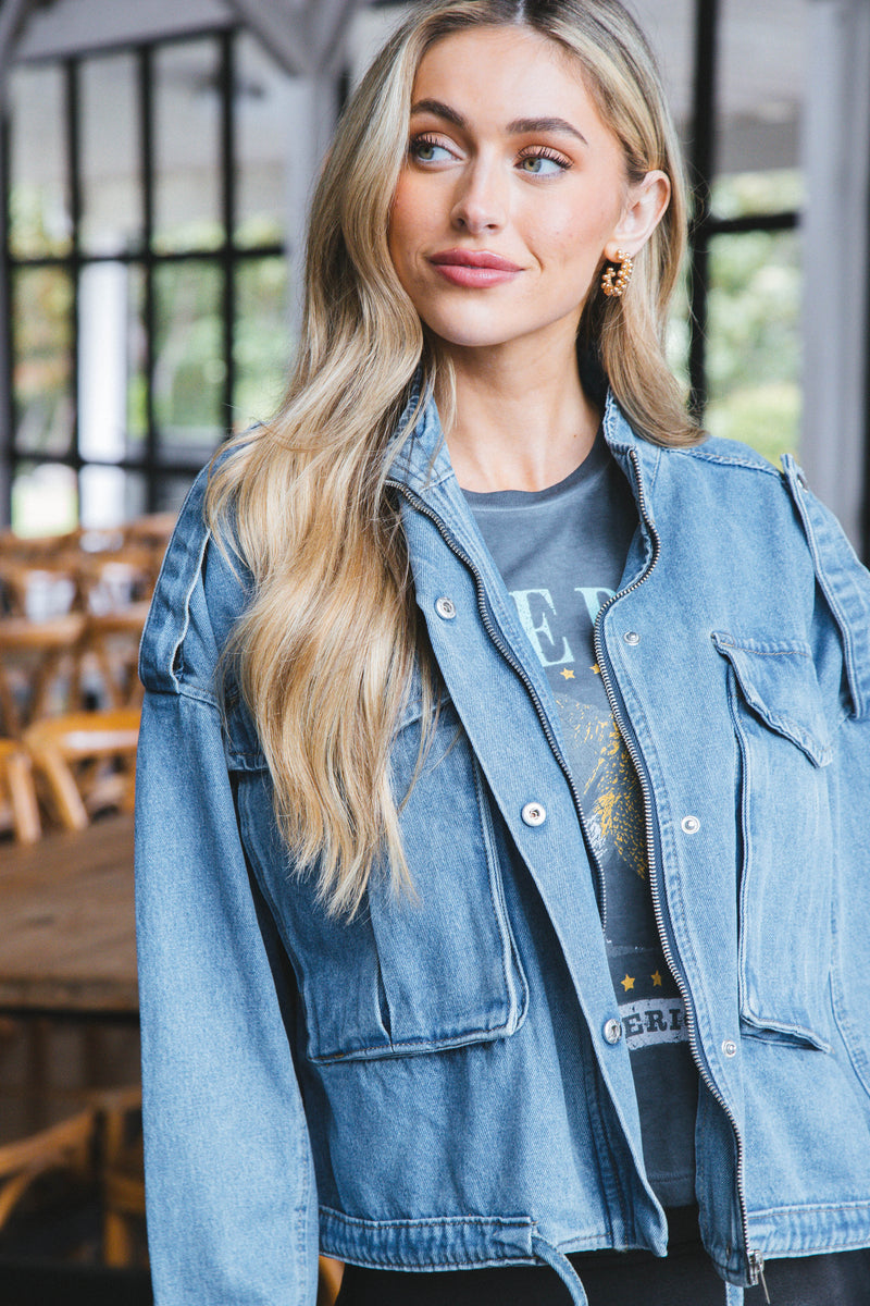 Dandy Denim Jacket, Denim Blue