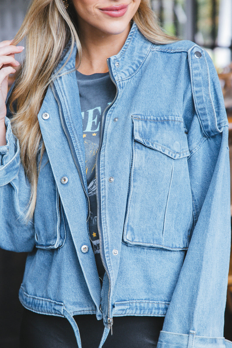 Dandy Denim Jacket, Denim Blue