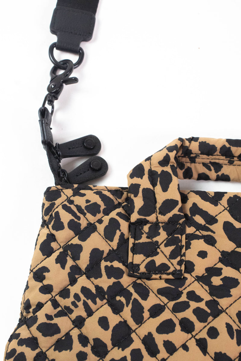 Melody Crossbody Quilted Mini Bag, Leopard