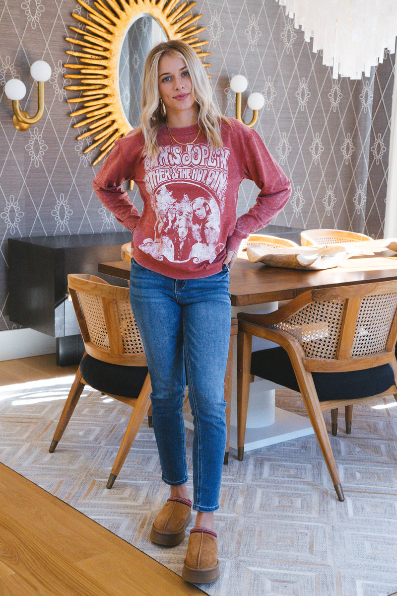 Janis Joplin Graphic Sweatshirt, Chili Pepper | Recycled Karma