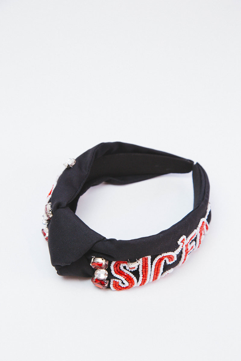 Sic'em UGA headband, Black/Red