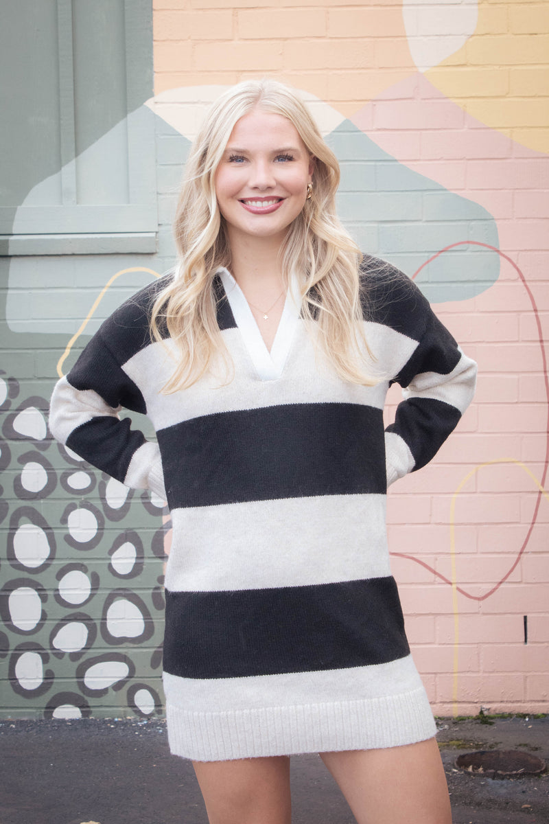 Polo Striped Dress, Heather Pearl | Sanctuary