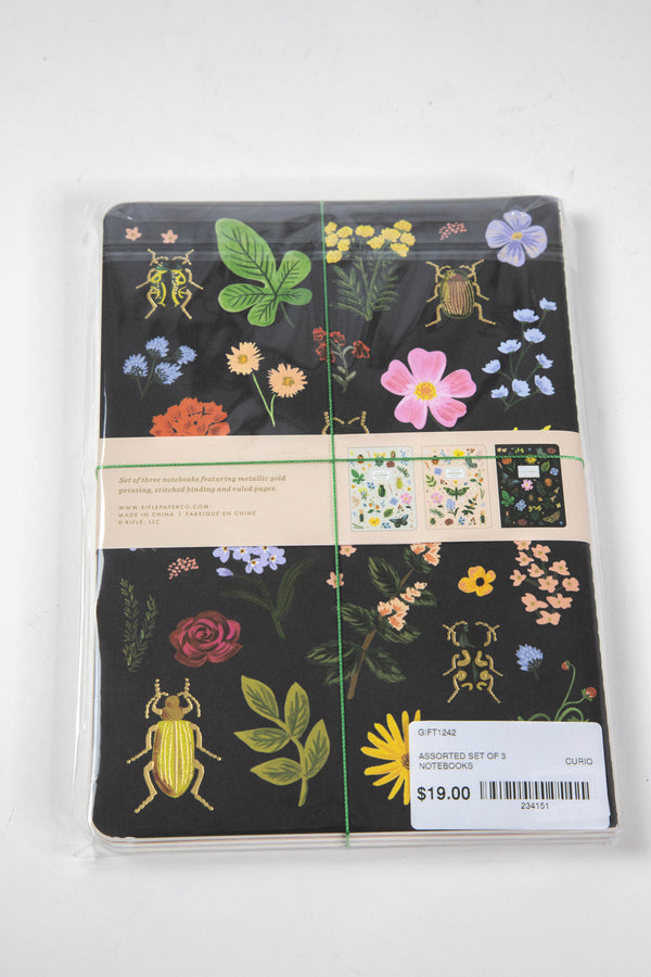 Stitched 3-Notebook Set, Curio | Rifle Paper Co.