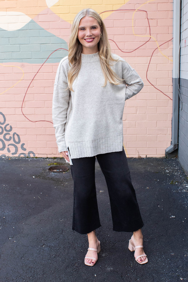 Oakleigh Relaxed Fit Sweater, Light Taupe