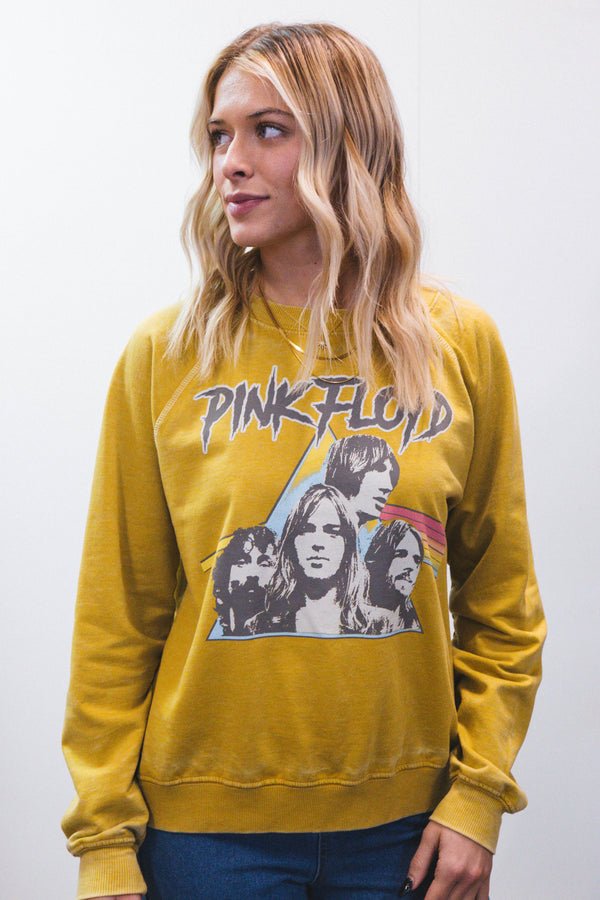 Pink Floyd Sweatshirt, Mustard | Recycled Karma