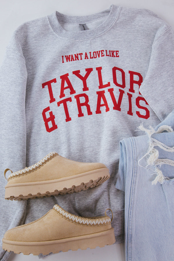 Lover 87 Graphic Sweatshirt, Grey/Red | Friday+Saturday