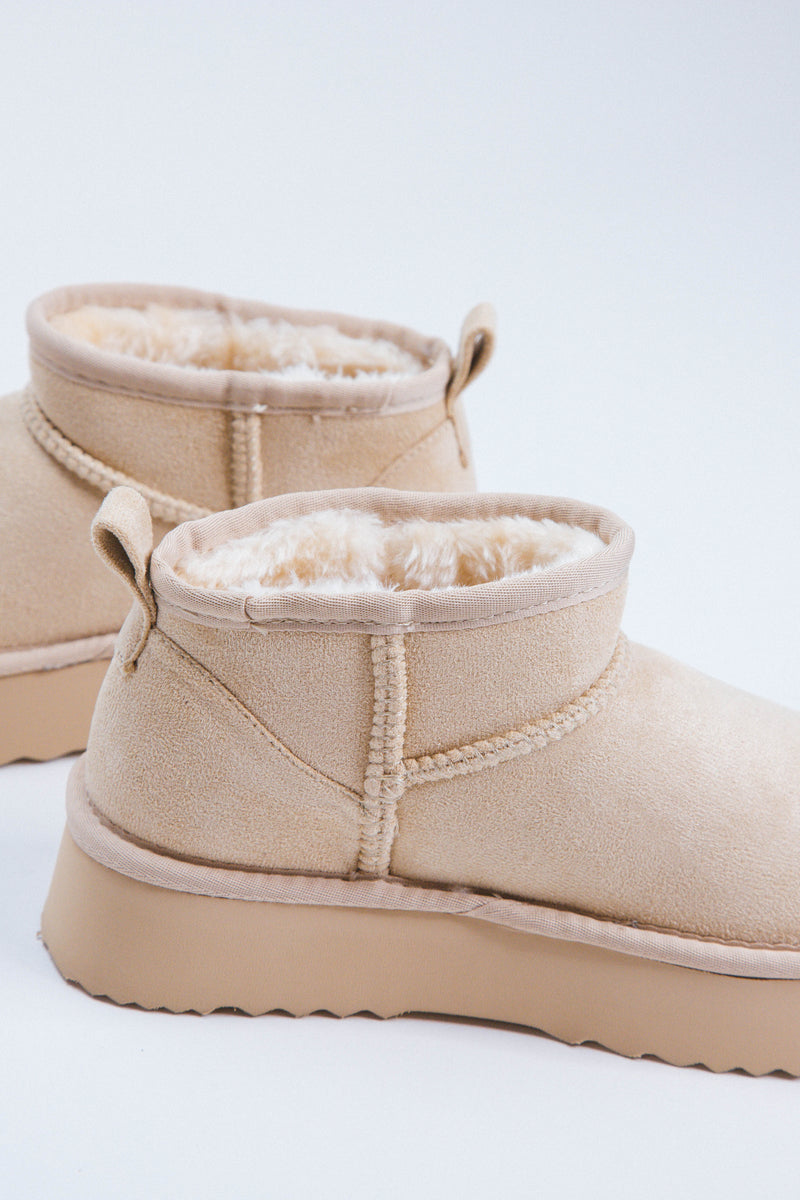 Breckenridge Platform Lined Bootie, Natural | Beach by Matisse