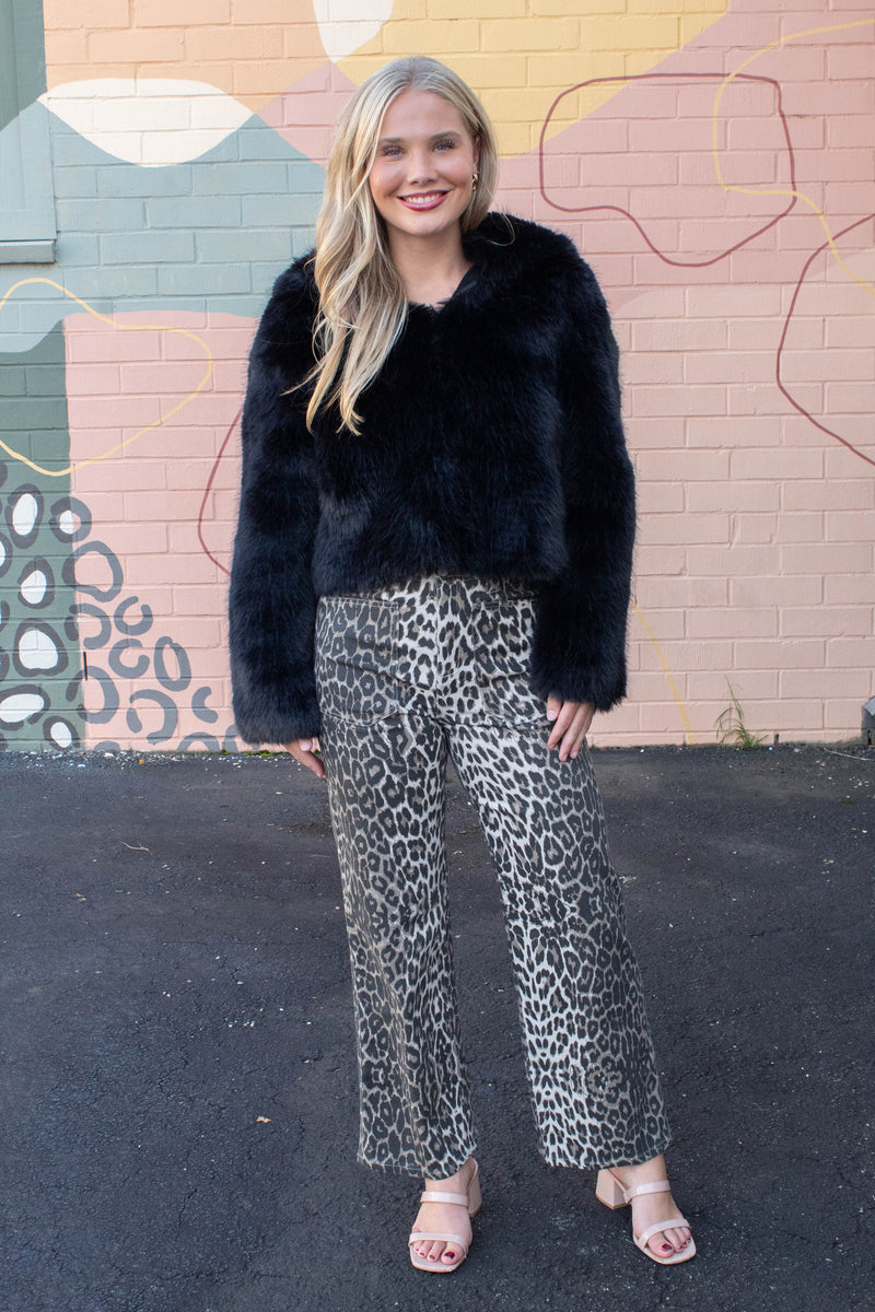 Louder Please Fur Jacket, Black | Free People