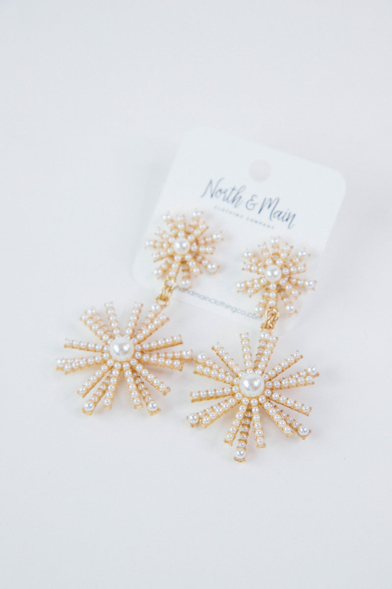 Tatiana Pearl Embellished Drop Earring