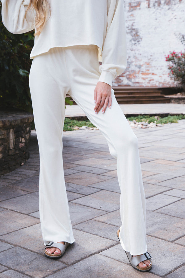 Foster Flare Pants, Cream