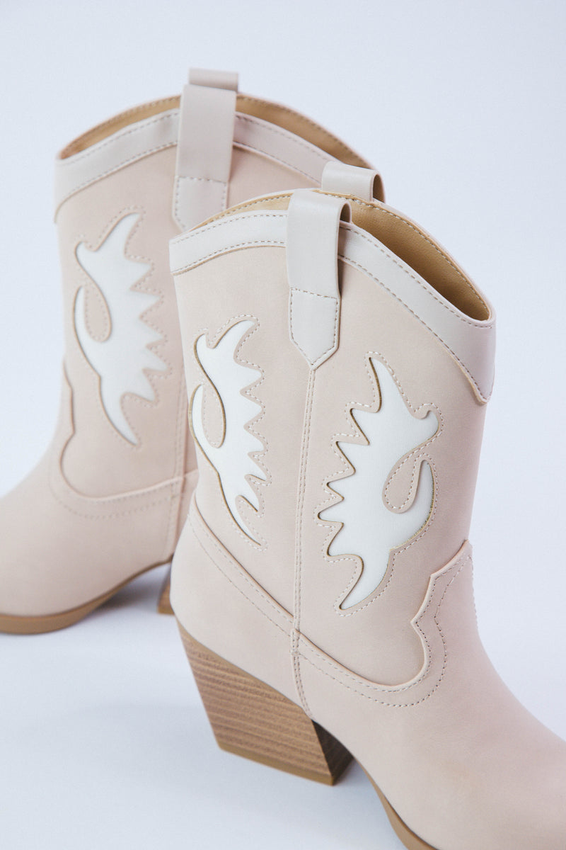 Giga Tonal Short Western Boot, Light Blonde Multi