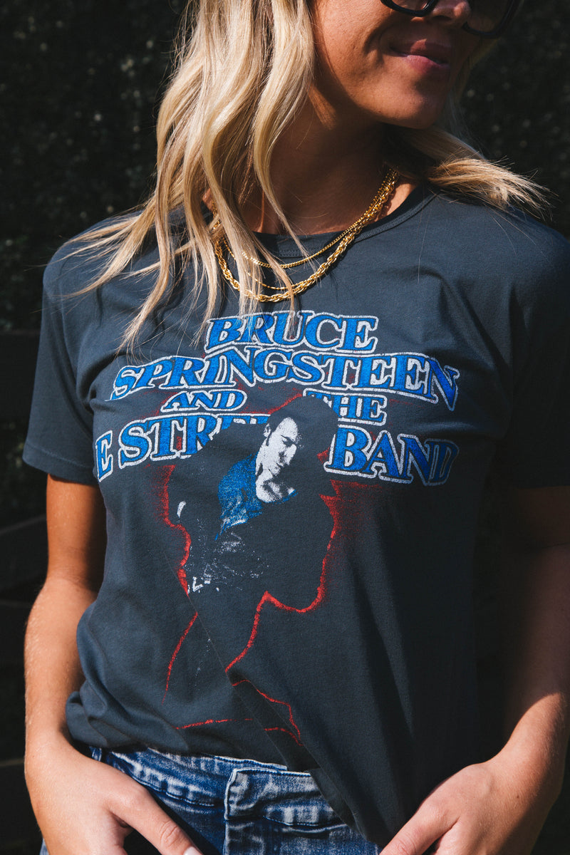 Bruce Springsteen 84-85 Tour Ringer Tour, Vintage Black | DayDreamer