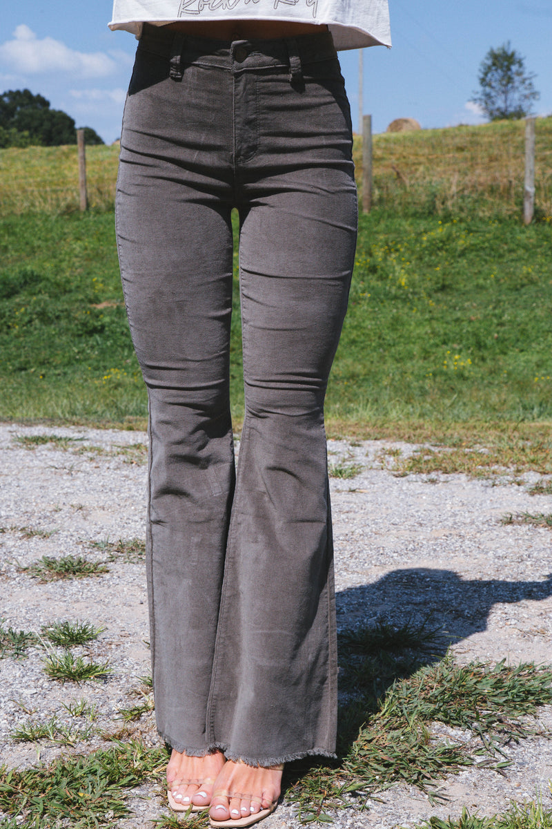 Brooks Corduroy Flare Pants, Olive