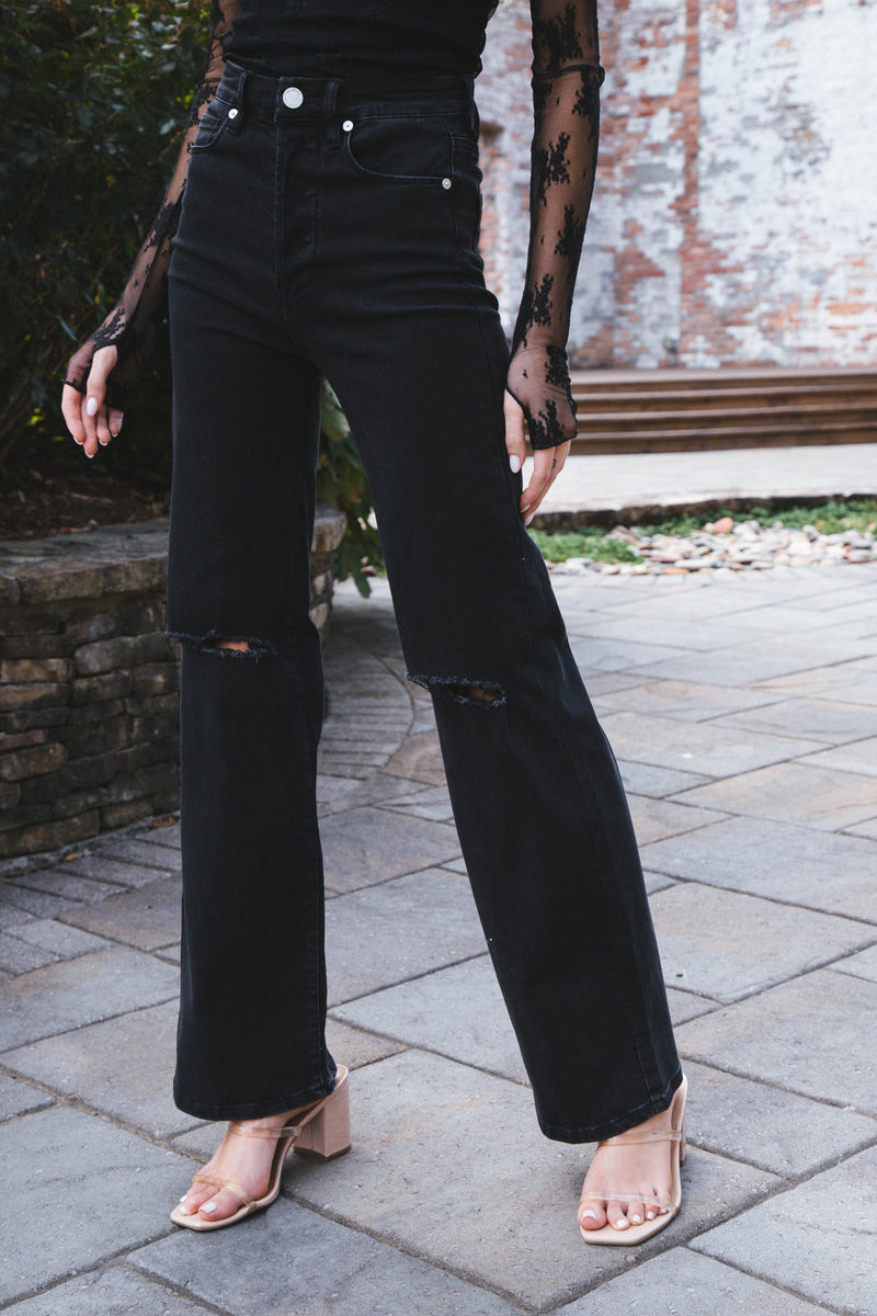 The Franklin Ribcage Wide Leg Jean, Justified | Blank NYC