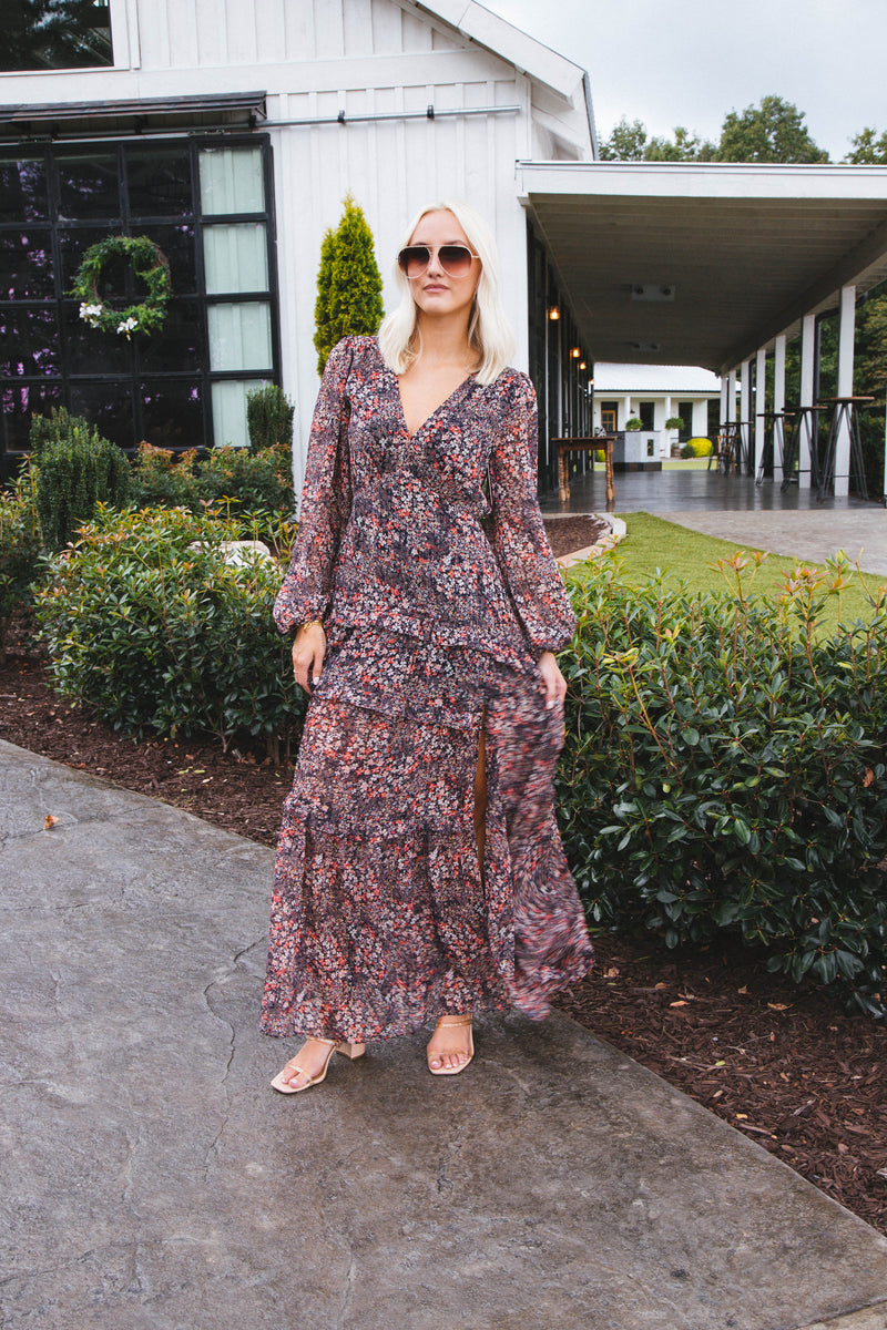 Zodiak Tiered Maxi Dress, Siren | Buddy Love