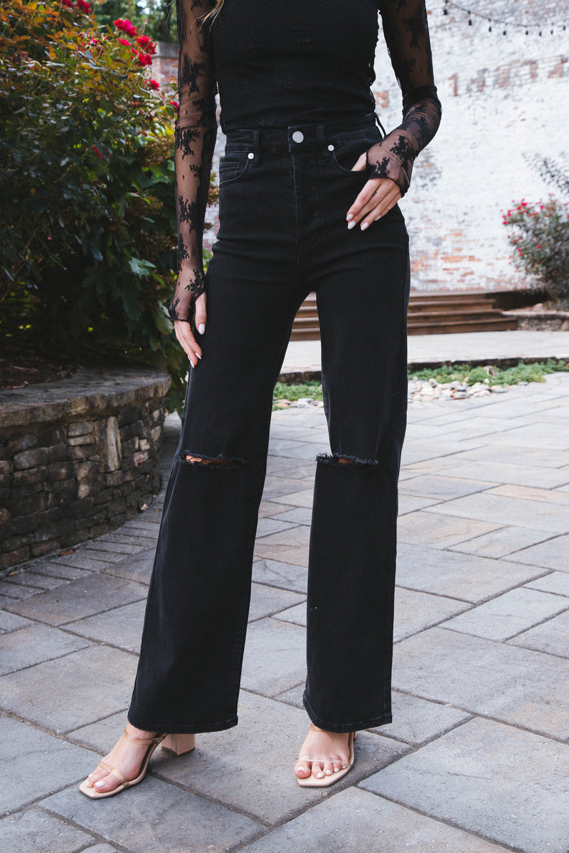 The Franklin Ribcage Wide Leg Jean, Justified | Blank NYC
