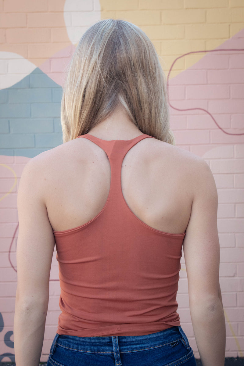 Clean Lines Racerback Tank, Cinnamon Stick | Free People