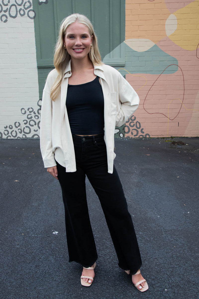 Brielle High Rise Wide Leg Jeans, Black