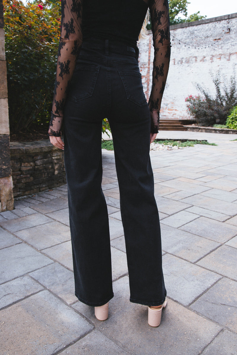 The Franklin Ribcage Wide Leg Jean, Justified | Blank NYC