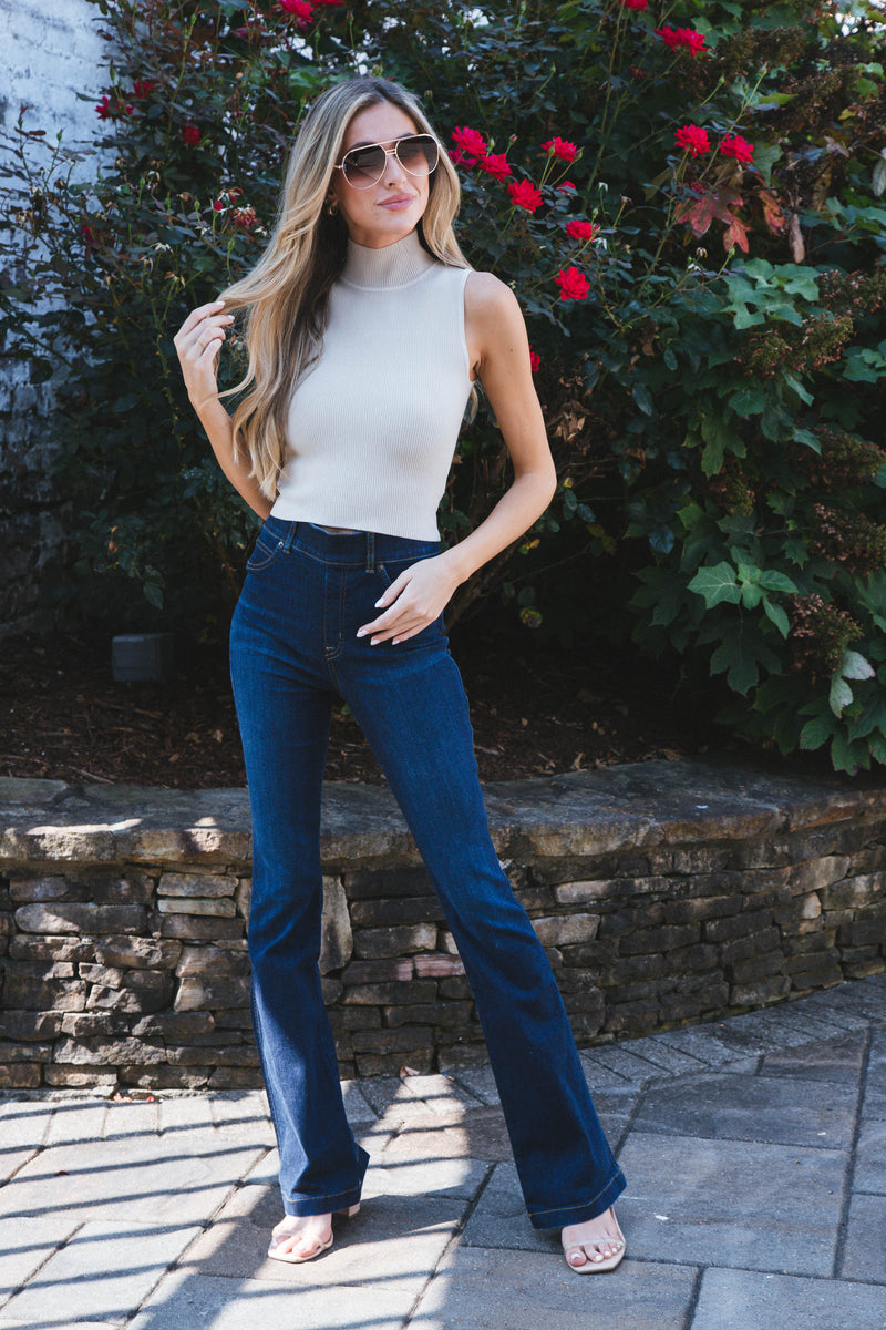 SPANX Flare Jeans in Midnight Shade