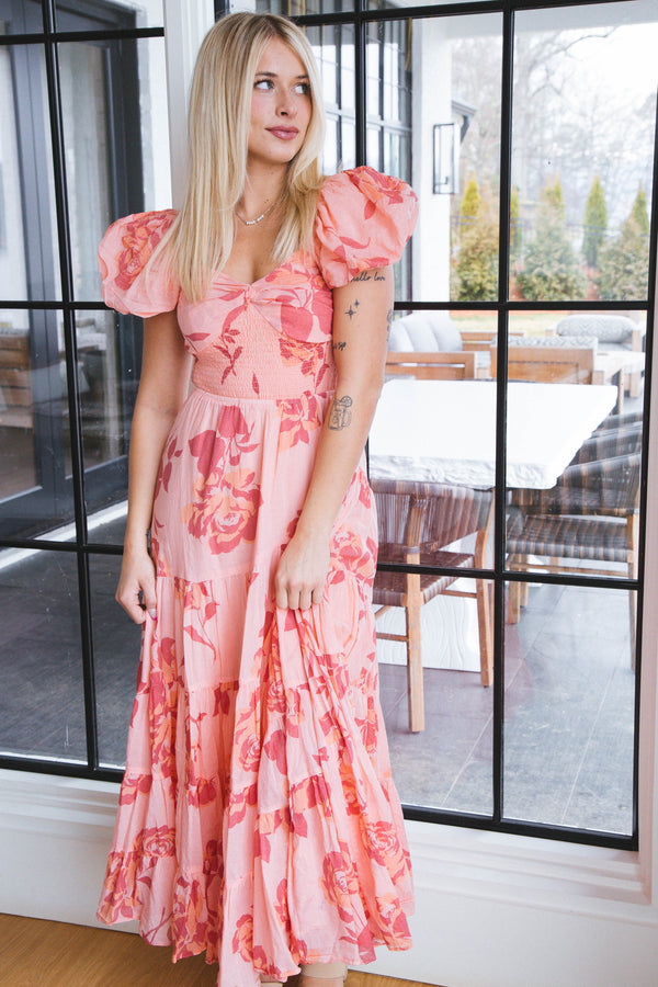 Sundrenched Maxi Dress, Pinky Combo | Free People