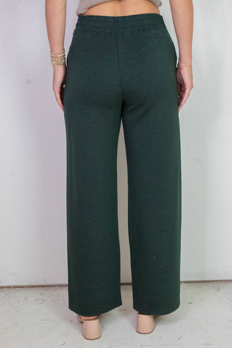 Victoria Melange Straight Leg Pant, Pine Melange | RD Style