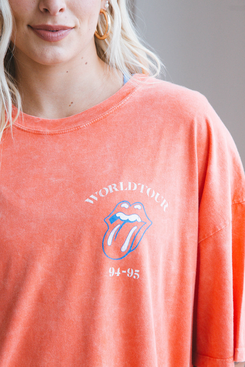 Rolling Stones World Tour 94-95 Tee, Tiger Lily Acid Wash | Daydreamer