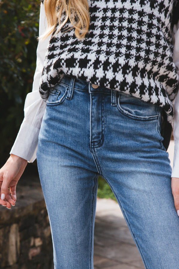 Selena Super High Rise Jeans, Lightening