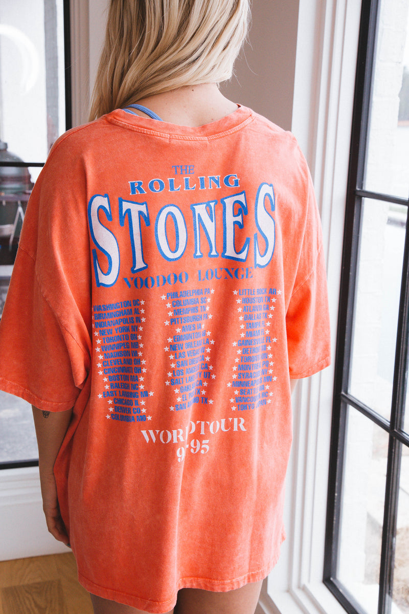 Rolling Stones World Tour 94-95 Tee, Tiger Lily Acid Wash | Daydreamer