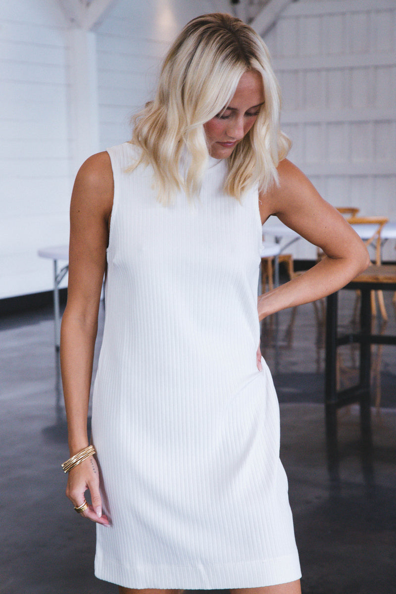 Mock Neck Shift Dress, Milk | Sanctuary