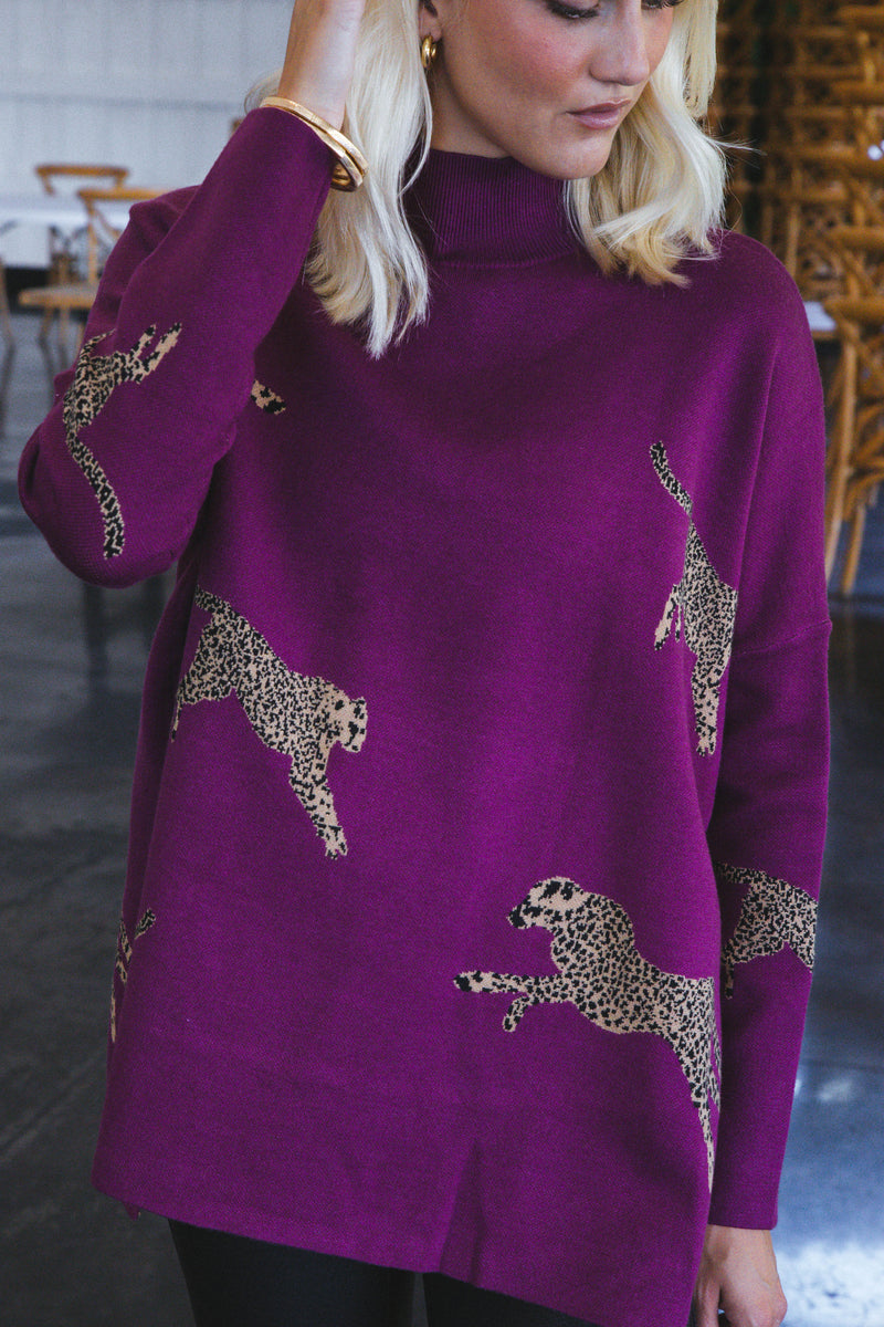 Strike Sweater, Plum | Extended Sizes