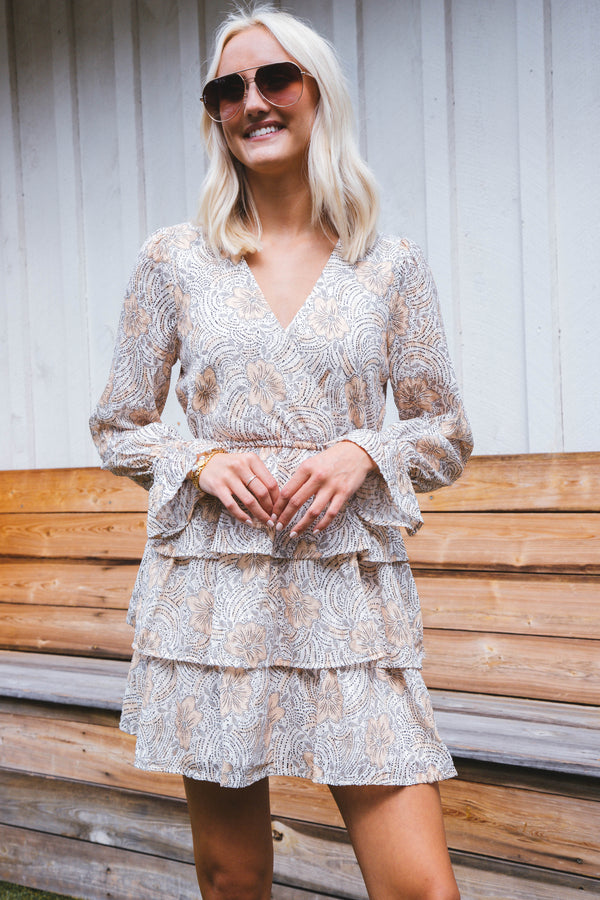 Golden Girl Mini Dress, Cream |  Sadie & Sage